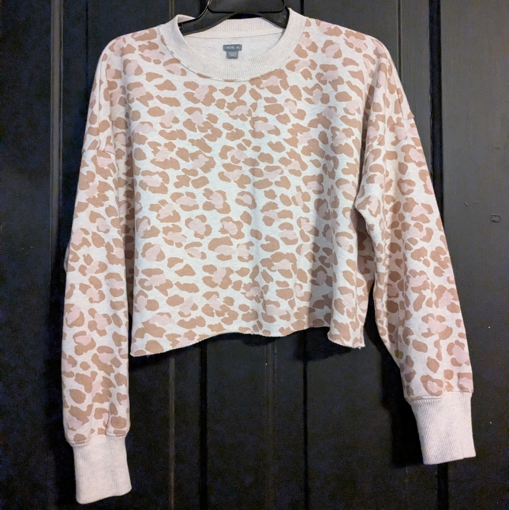 Aerie Cozy CreambAnimal  Print Shirt